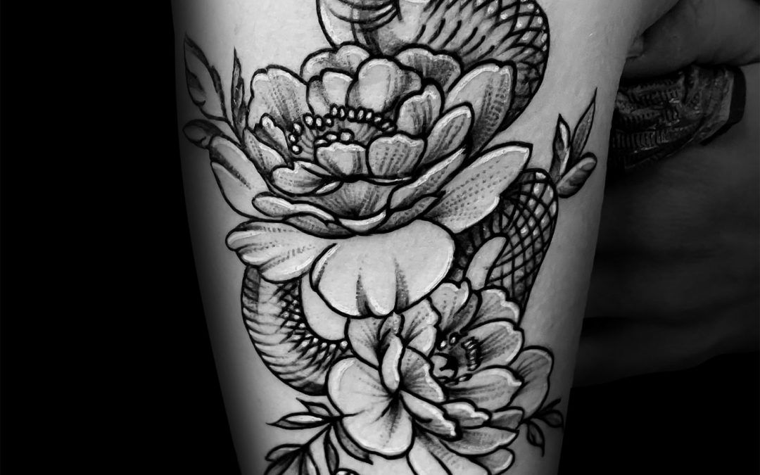Snake & Flowers