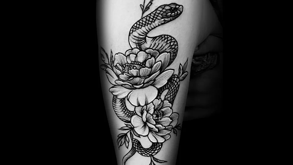Snake & Flowers