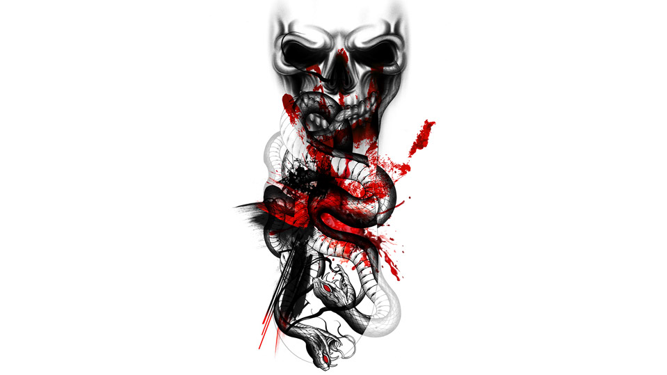 Trash Skull & Snake